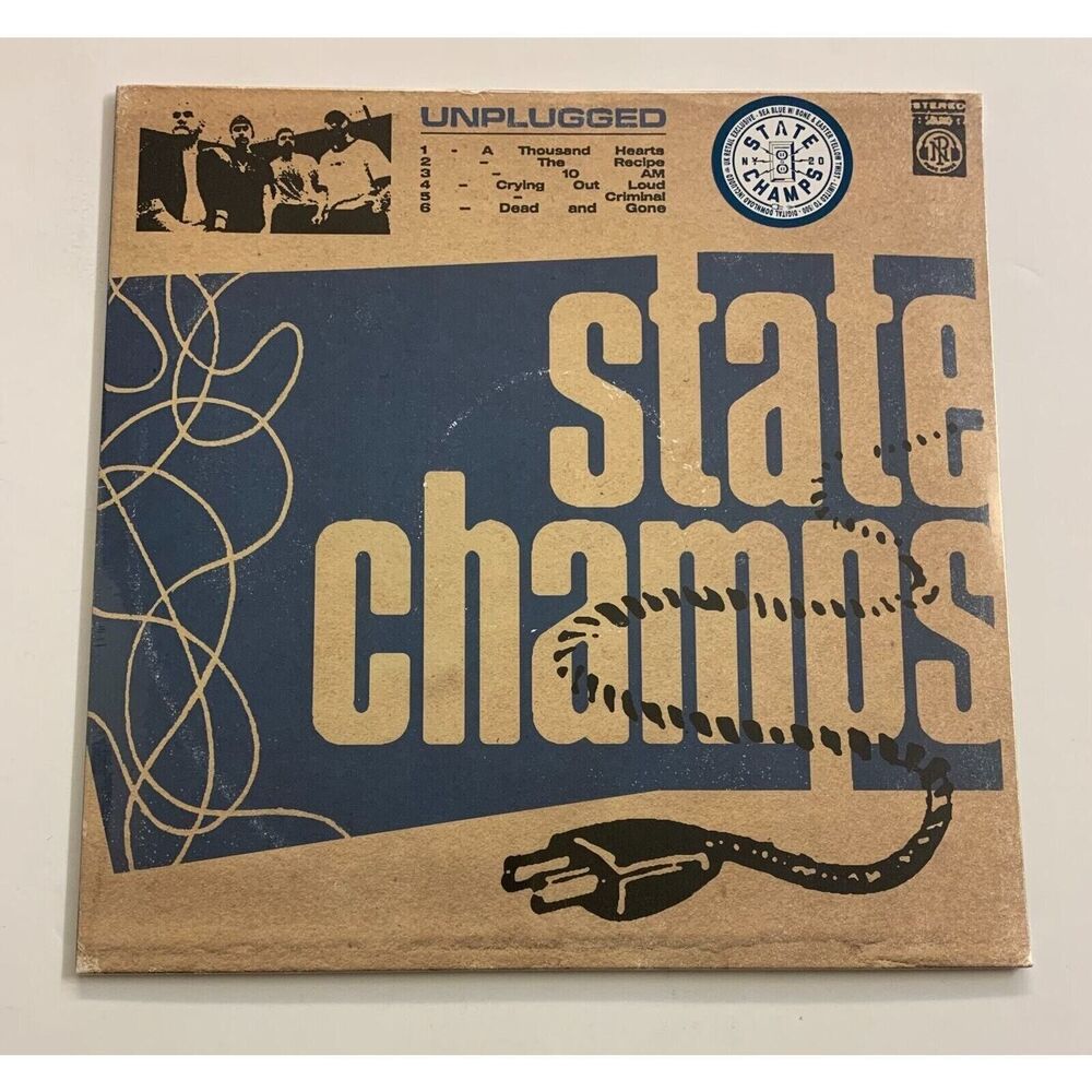 STATE CHAMPS Unplugged - Sea Blue w/ Bone & Easter Yellow Twist Vinyl EP